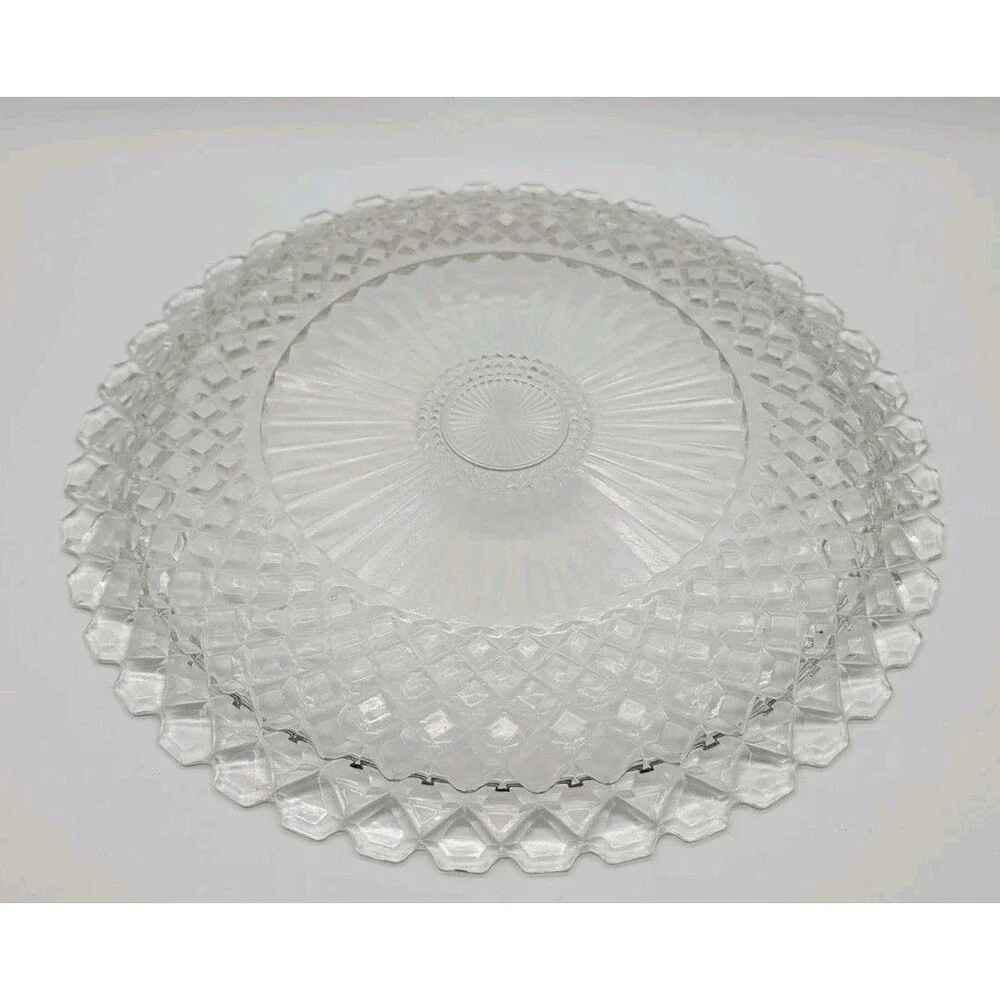 Vintage Anchor Hocking Waterford Waffle Plate Clear 14